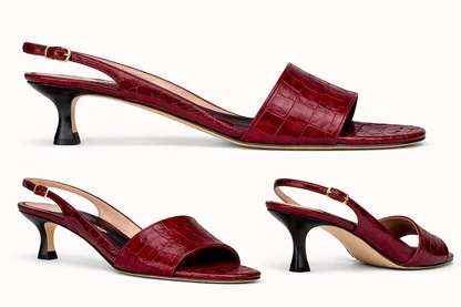 ÉZE — "Auréa Rouge Heel" Sandal