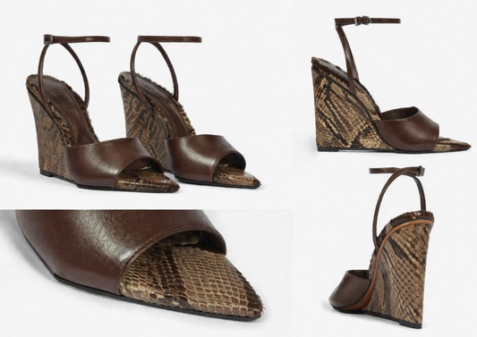 ÉZE — Véra Python Wedge Sandal